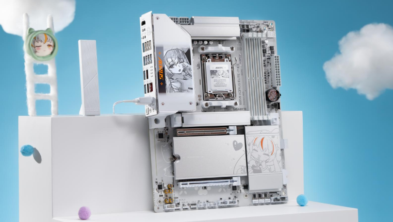 海景房Zen5平台装机优选|B850 AORUS ELITE-P ICE雕妹主板很有看点